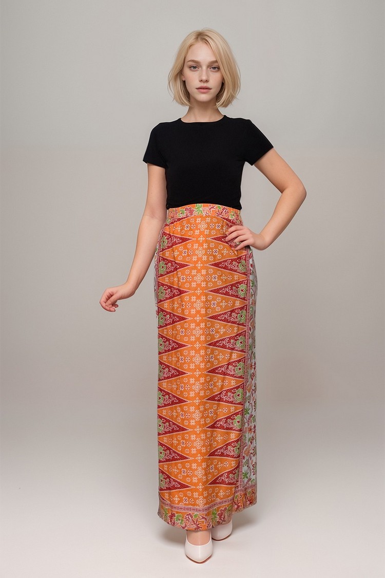 Orange Tumpal Skirt