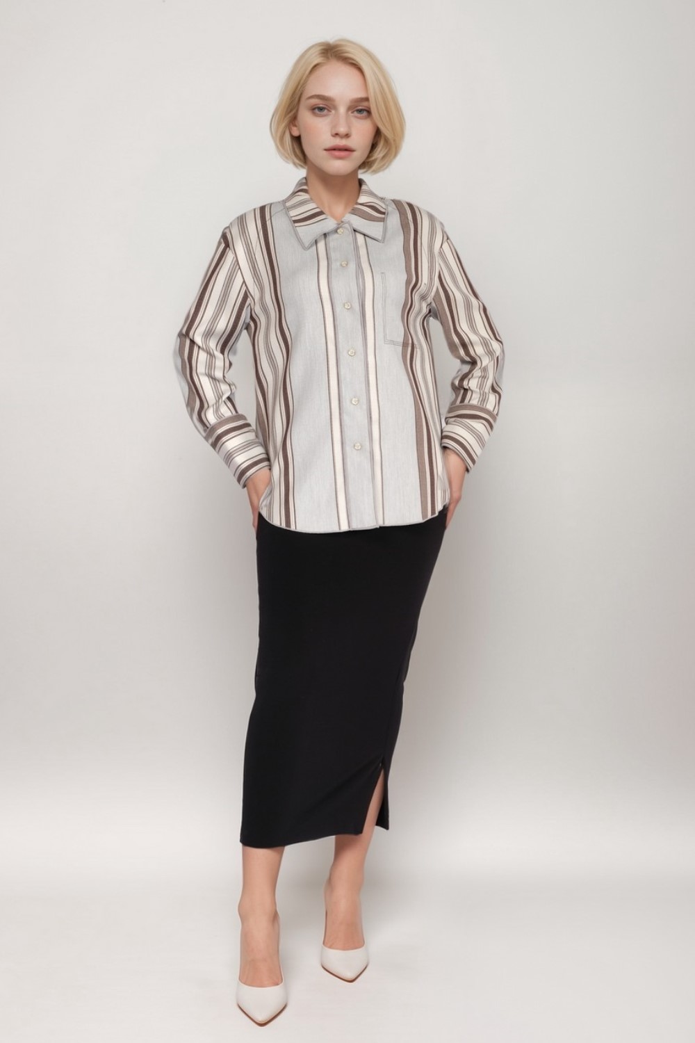 Shirt Stripes in Grey