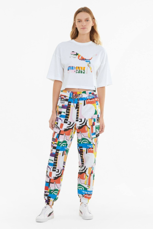 PI AOP Woven Track Pants Puma White (Pants Only)