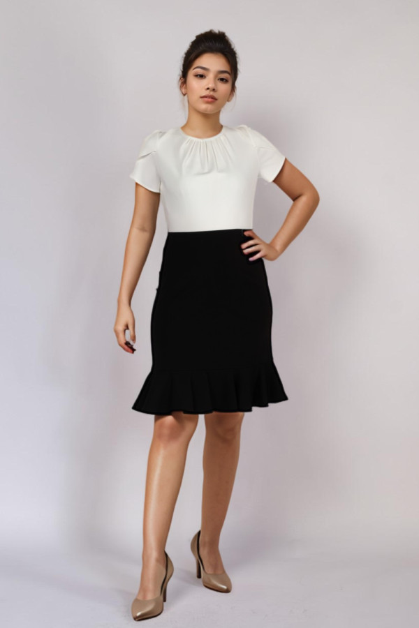 Black & White Short Sleeve Dress