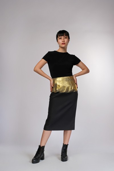 Two Toned pencil Skirt Baby Canvas