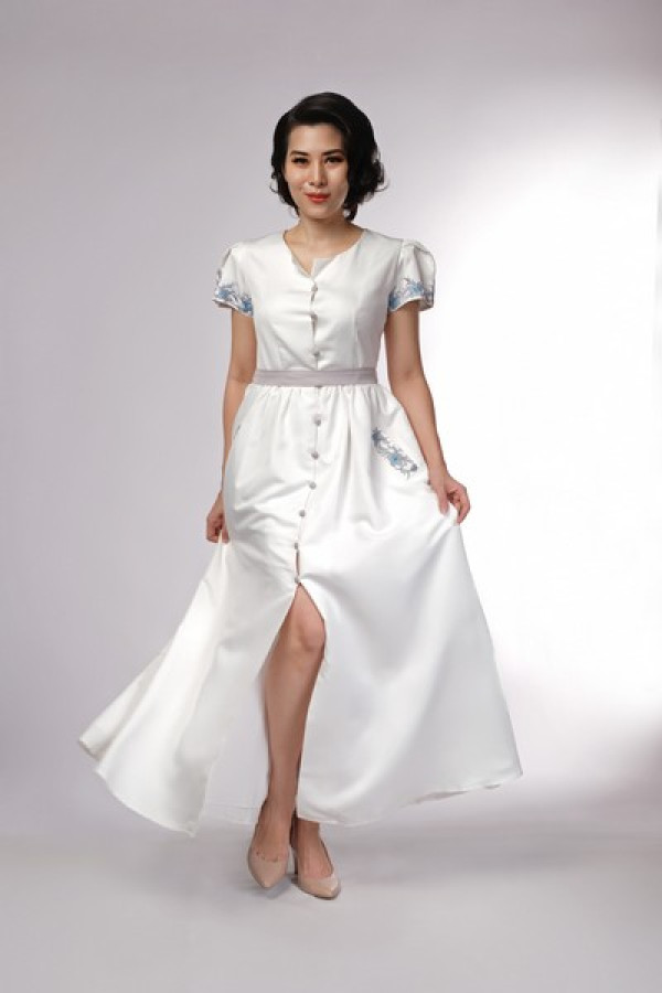 Austine Dress White