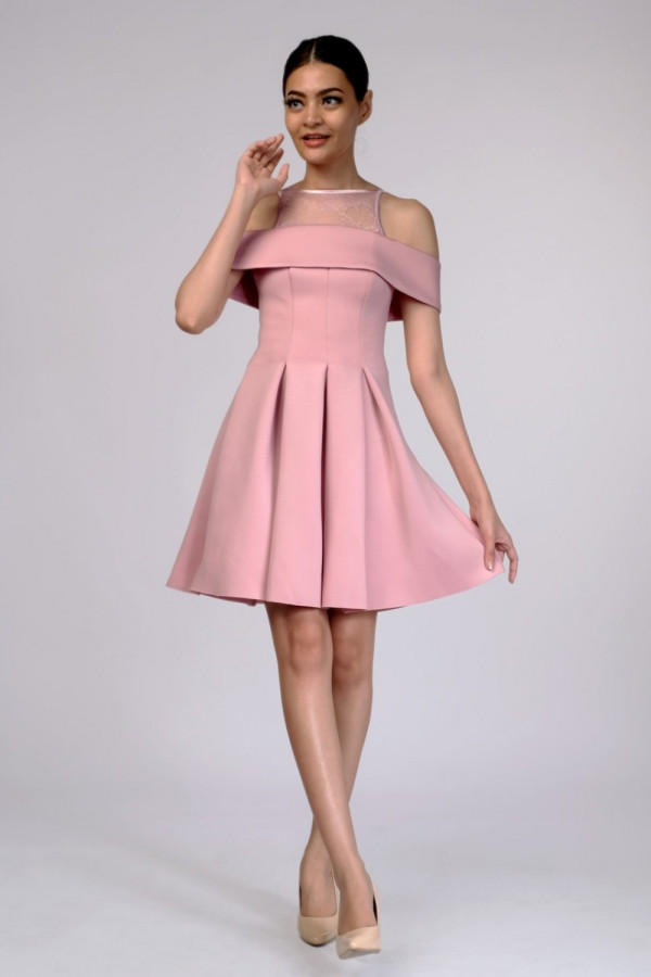 Scuba Cold Shoulder Dress