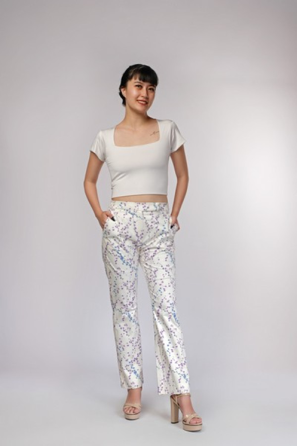Floral Print Straight Pants