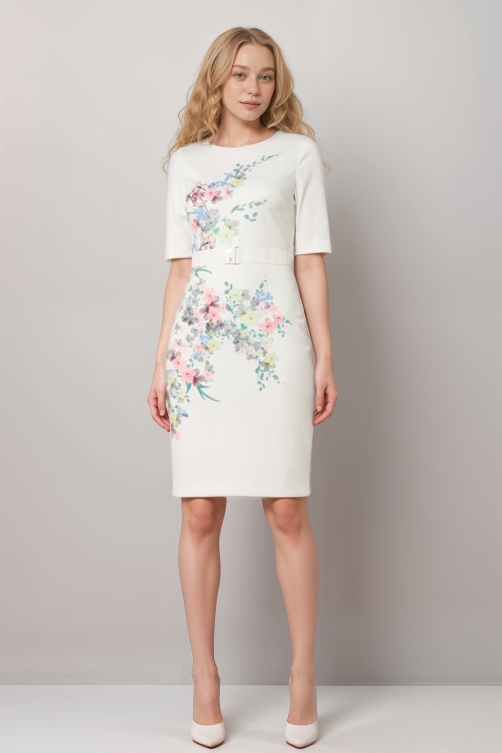 Camlia Floral Jersey Bodycon Dress